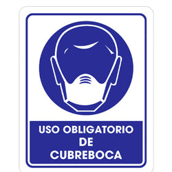 SEÑALAMIENTO USO CUBREBOCA 25 X 35CM WESTON (TS-0115)