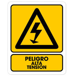 SEÑALAMIENTO PELIGRO ALTA TENSION 25 X 35CM WESTON (TS-0140)