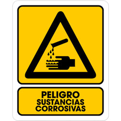 SEÑALAMIENTO MATERIALES CORROSIVOS 25 X 35CM WESTON (TS-0150)