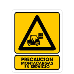 SEÑALAMIENTO MONTACARGAS EN SERVICIO 25 X 35CM WESTON (TS-0155)