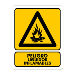 SEÑALAMIENTO LIQUIDOS INFLAMABLES 25 X 35CM WESTON (TS-0165)