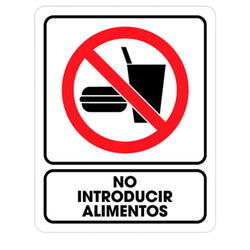 SEÑALAMIENTO PROHIBIDO ALIMENTOS 25 X 35CM WESTON (TS-0195)
