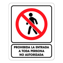 SEÑALAMIENTO PROHIBIDA LA ENTRADA 25 X 35CM WESTON (TS-0205)