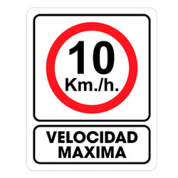 SEÑALAMIENTO 10 KM/H MAX 25 X 35CM WESTON (TS-0250)
