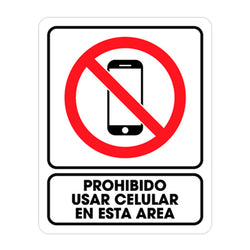 SEÑALAMIENTO PROHIBIDO USO CELULAR 25 X 35CM WESTON (TS-0255)