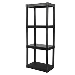 ESTANTE PLÁSTICO DE 4 REPISAS PRETUL 108KG  (EST-4P) (25075)