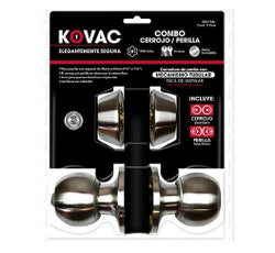PERILLA-CERROJO LLAVE/LLAVE TUBULAR LATON ANTIGUO BLISTER KOVAC (CCL15LA) COMBO