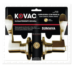 CERRADURA MANIJA SUMAVA  LATON BRILLANTE LLAVE/BOTON BLISTER KOVAC (MSU06)