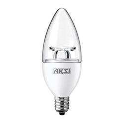 FOCO LED DIMEABLE VELA 4W LUZ CALIDA E12, CAJA COLOR AKSI (123301)