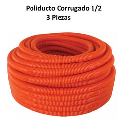 POLIDUCTO CORRUGADO 1/2"  ROLLO DE 100 MTS. NARANJA MAXTOOL (307620)