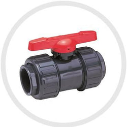 VALVULA BOLA T-21 PVC/EPDM- CEM PVC C-80 1 1/4" CRESCO (1601012)