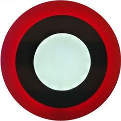 LUMINARIO TIPO PANEL REDONDO 6W+3W BLANCO ROJO MONTANA (PSR2-6W-R)