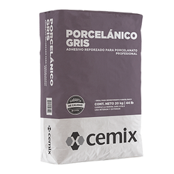 PEGA PORCELANATO C/ADHERENCIA SUPERIOR BULTO 20 KGS. CEMIX (30166)