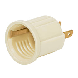PORTALÁMPARA DE BAQUELITA, CON ADAPTADOR, MARFIL, VOLTECK (46525)