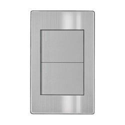ARTEFACTO CON 2 APAGADOR SENCILLO GRIS  (APL-102) ARLITE