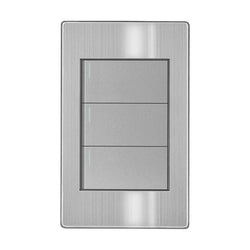 ARTEFACTO CON 3 APAGADOR SENCILLO 2 VIAS GRIS  (APL-103) ARLITE