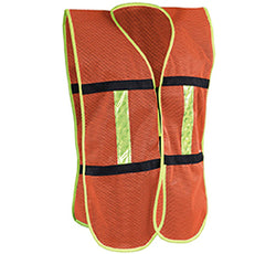 CHALECO DE MALLA ANARANJADO CON BIES ALTA VISIBILIDAD Y BROCHE BS1 JYRSA (SR-1011CRCB1)