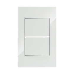ARTEFACTO CON 2 APAGADOR SENCILLO BLANCO  (APL-202) ARLITE