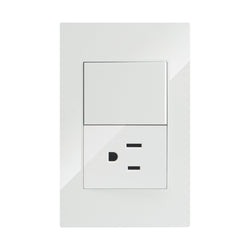 ARTEFACTO CON 1 APAGADOR ESCALERA Y 1 CONTACTO BLANCO (APL-205) ARLITE