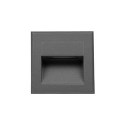 LUMINARIO EMPOTRAR EN MURO 2W 90-260V, 3000 K  COLOR GRIS ILLUX (ML-2002.G)