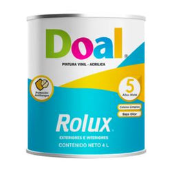 VINILICA-ACRILICA ROJO INTENSO 4 LITROS ROLUX DOAL