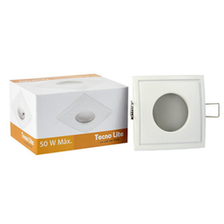 SPOT EMPOTRADO 82MMX82MM. CUADRADO BLANCO (YD-103/B) S/LAMPARA TECNOLITE