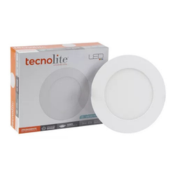 LUMINARIO DE EMPOTRAR CIRCULAR LED 6W LUZ BLANCA 120X120X20MM. TECNOLITE (6YDLED430MV40B)