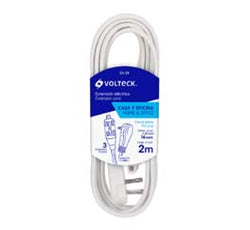 EXTENSIÓN ELÉCTRICA DOMÉSTICA, 2 M, BLANCA,  VOLTECK (ED-2B) (48000)