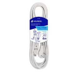 EXTENSIÓN ELÉCTRICA DOMÉSTICA, 4 M, BLANCA,  VOLTECK (ED-4B) (48012)