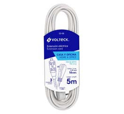 EXTENSIÓN ELÉCTRICA DOMÉSTICA, 5 M, BLANCA, VOLTECK (ED-5B) (48018)