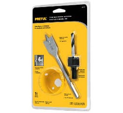 KIT3 BROCASIERRAS PARA MADERA PARA CERRADURAS,BLISTER, PRETUL (KIT-3P) (23549)