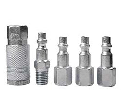 JUEGO DE COPLES Y CONECTORES AIRE ZAMAK 1/4" 5 PIEZAS GONI (318)