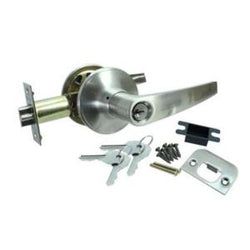 CERRADURA DE MANIJA LLAVE-BOTON ONIX NIQUEL SATINADO (BLISTER) DEXTER (6728)