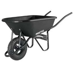 CARRETILLA CONCHA PLÁSTICA 5 FT3 NEUMÁTICA B/TUBULAR PRETUL (TP-5N) (22703)