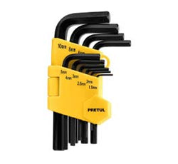 JUEGO DE 10 LLAVES ALLEN MILIMÉTRICAS C/ORGANIZADOR PRETUL (ALL-10M-P) (21855)