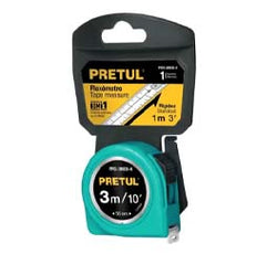 FLEXÓMETRO VERDEL  3M,CINTA 13MM PRETUL (21611)