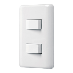 PLACA ARMADA CON 2 INTERRUPTORES SENCILLOS, VOLTECK (25080)