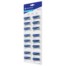 PILA ALCALINA AA, DESPACHADOR CON 16 PIEZAS VOLTECK (46012) (AL-AA-D)