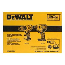 COMBO  ROTOMARTILLO + IMPACTO SIN CARNONES 20V DEWALT (DCK276D2)