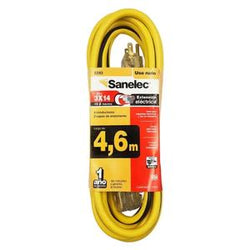 EXTENSION ELECTRICA USO RUDO 4 MTS SANELEC (2293) 14 AWG