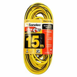 EXTENSION ELECTRICA USO RUDO 15 MTS SANELEC (2297) 14 AWG