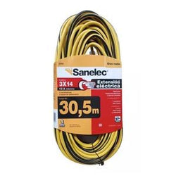 EXTENSION ELECTRICA USO RUDO 30 MTS SANELEC (2299) 14 AWG