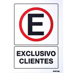 Señal "Exclusivo Clientes" SURTEK (SES36)