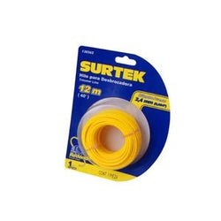 NYLON PARA DESBROZADORA C. AMARILLO EN BLÍSTER 2.4MM X 15 MT SURTEK (130262)