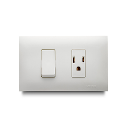 ARTEFACTO BLANCO 1 APAGADOR 1 CONTACTO VETO (VIP12063)