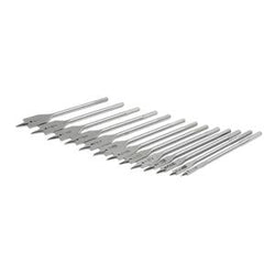 JUEGO  DE 13 BROCAS PARA MADERA TIPO MANITA PLANA ZANCO HEXAGONAL URREA (JBP13)