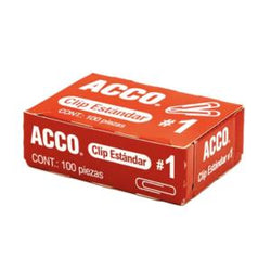 CLIP #1 ACCO ESTANDAR C/100 PZAS.