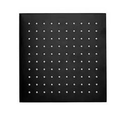 Regadera Cuadrada 20 cm  A.Inox. Acabado Negro Mate, Plomacy (RC20N) MAYCASA