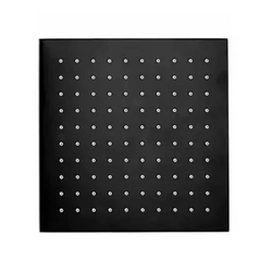 Regadera Cuadrada 20 cms. A Inox. Acabado Negro Mate PLOMACY RC20N