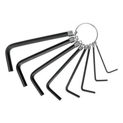 JUEGO DE 8 LLAVES ALLEN STD PUNTA HEX TIPO LLAVERO, PRETUL (ALL-P8P)(21850)